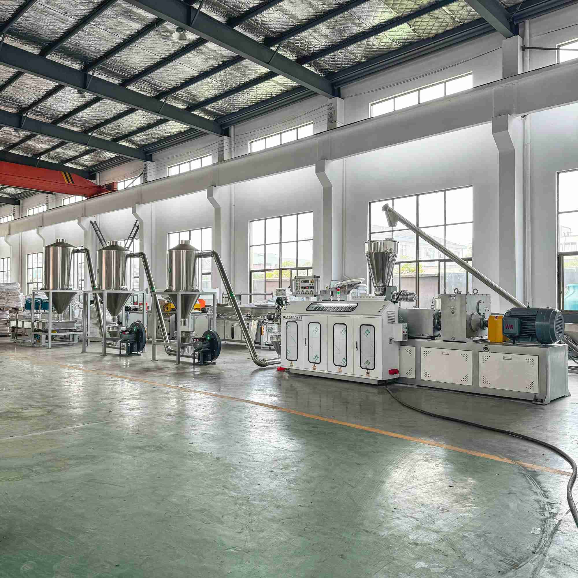 PVC soft transparent pellet granulation production line