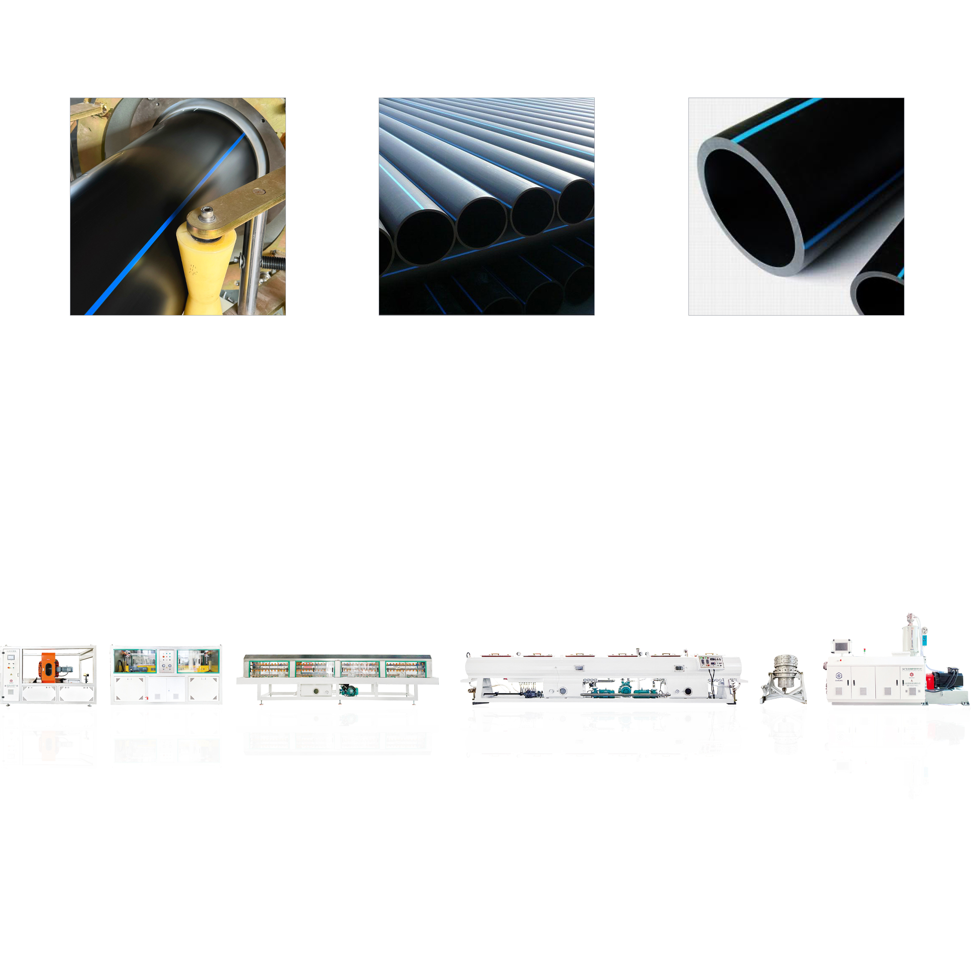 HDPE pipe extrusion line for water supply and drainage systems for gas transport agriculture
