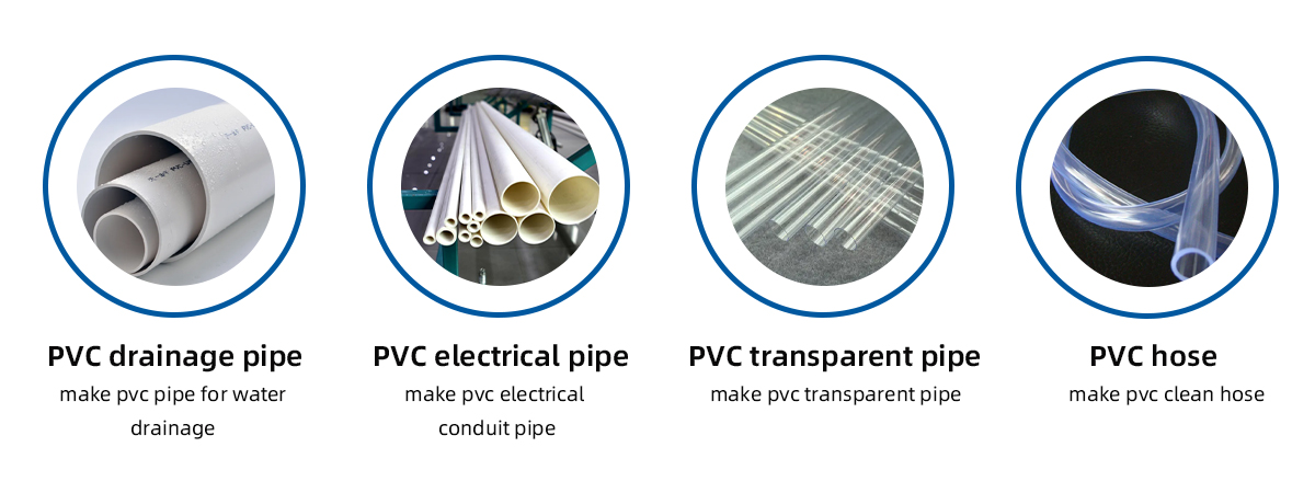 PVC threading pipe extrusion line application