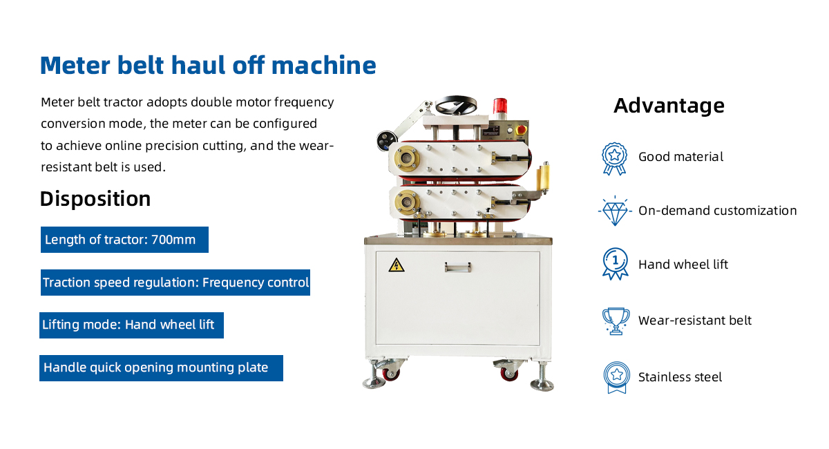 Meter count belt haul off machine introduction