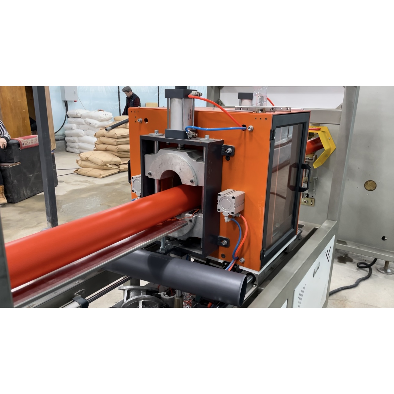 High-speed Energy-saving MPP Pipe Extrusion Line cutting machine chip free