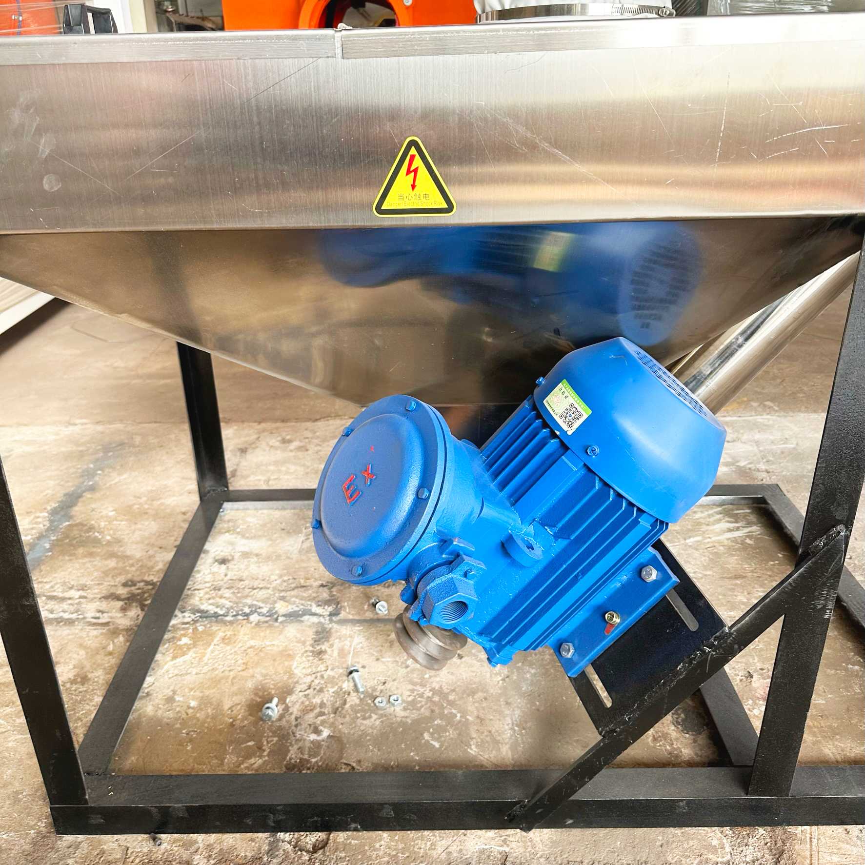 Screw feeder conveyor machine motor