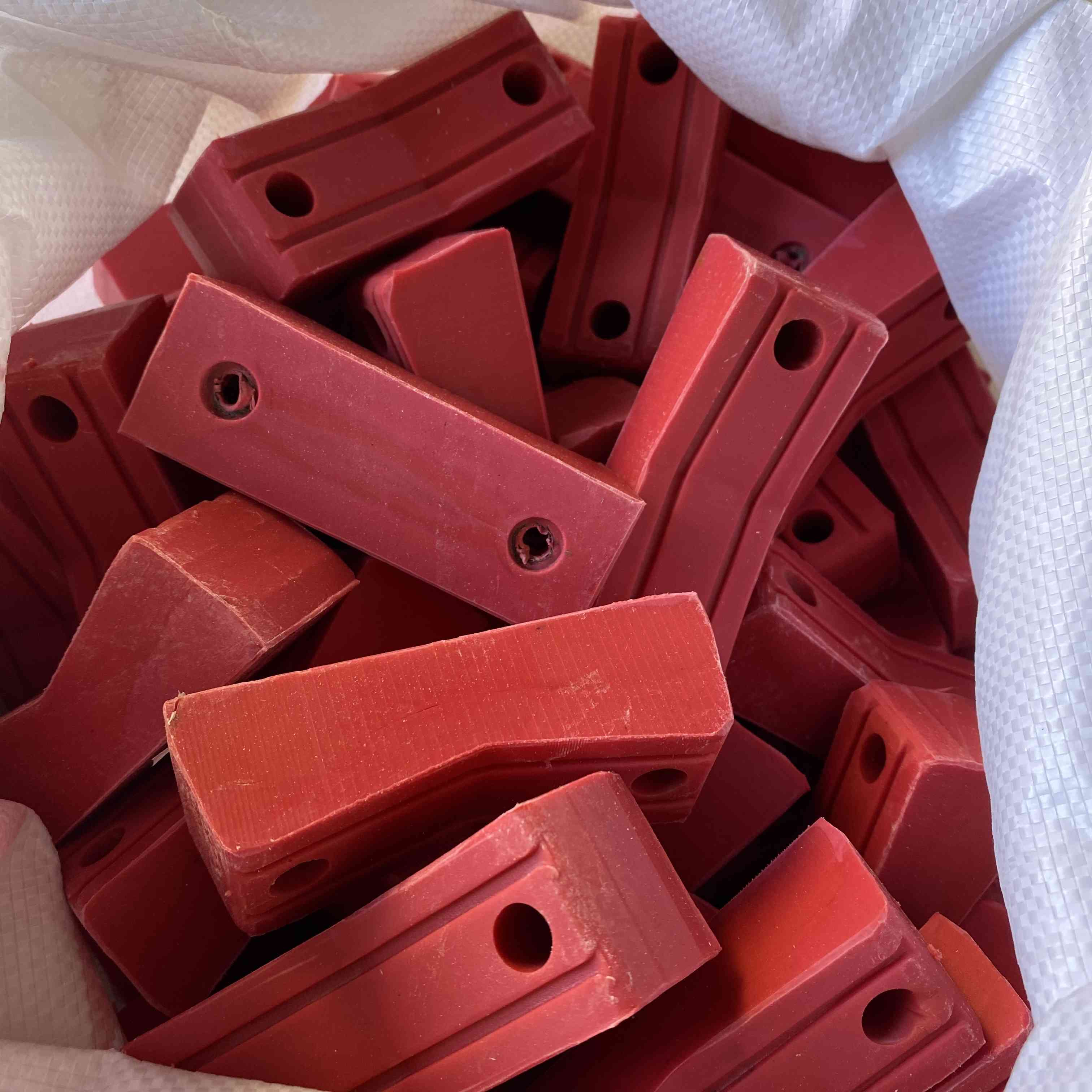 Traction /Haul off Machine Rubber Blocks red