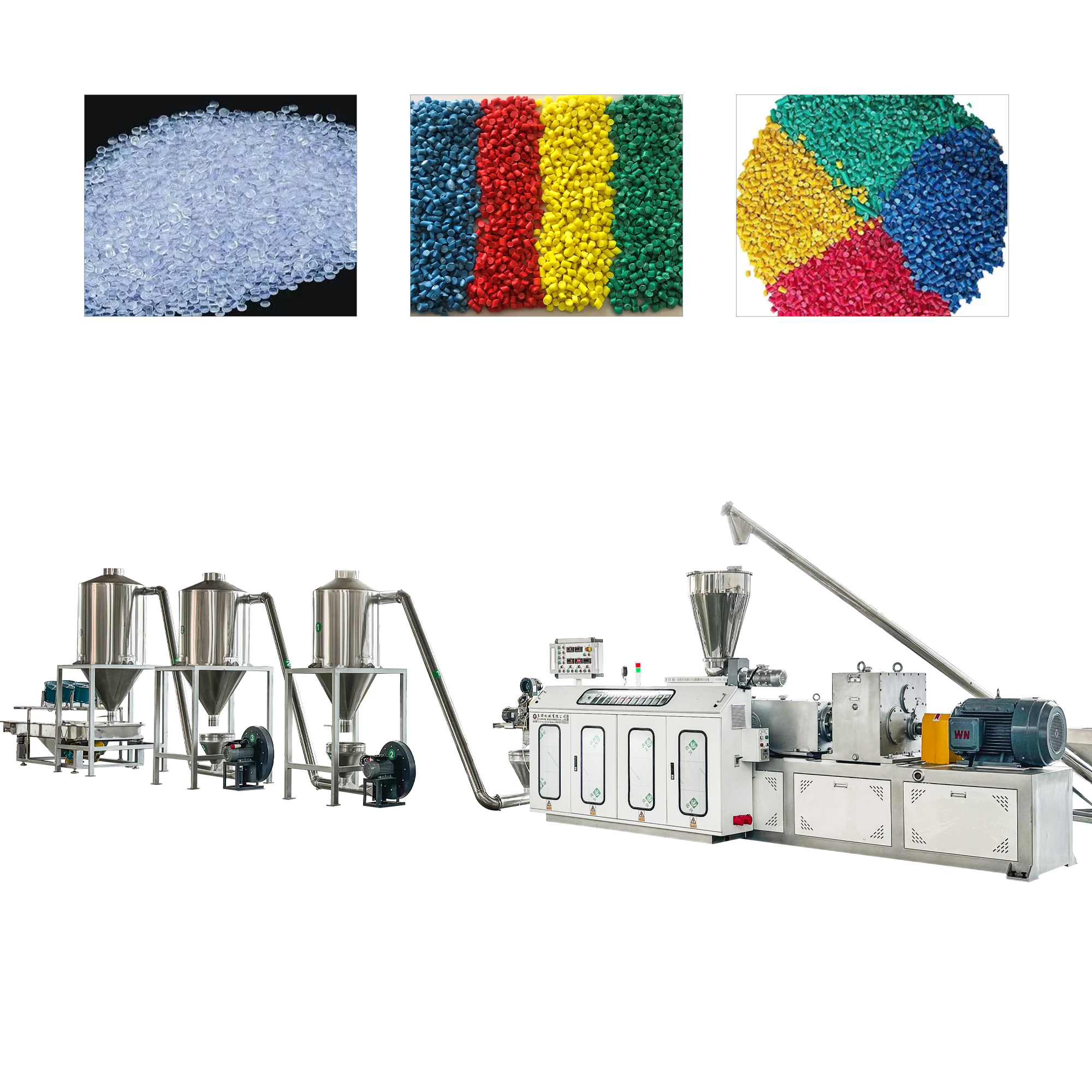 PVC soft transparent pellet granulation production line