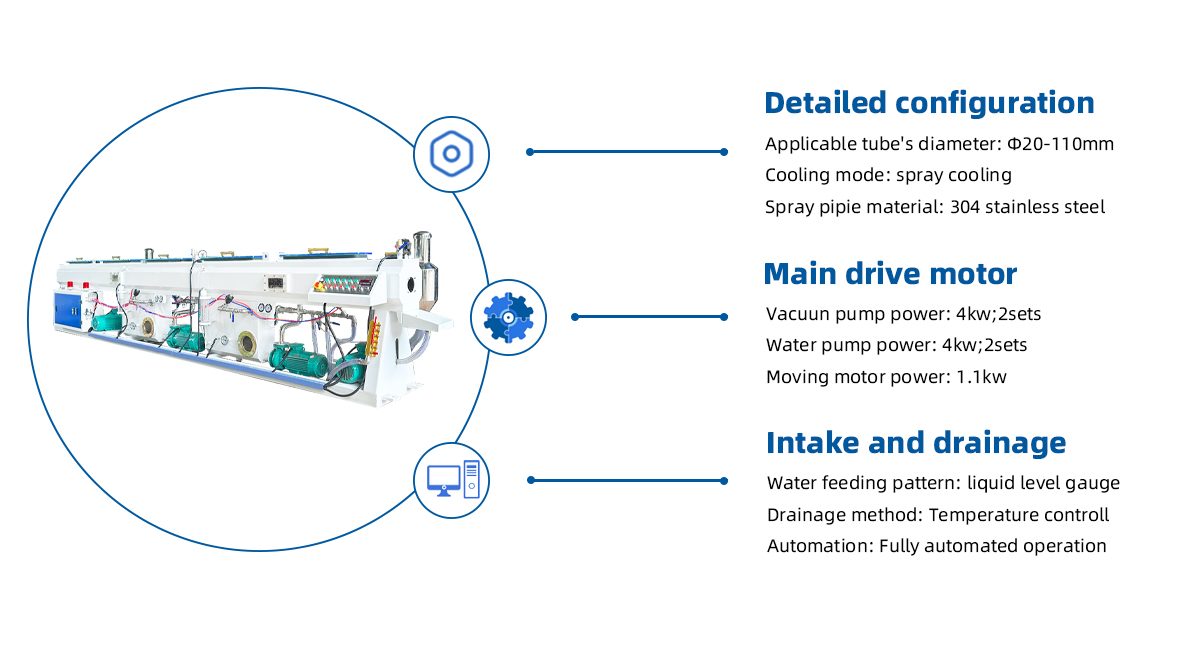 20-63/110 PVC HDPE PPR Pipe Vacuum Forming Sizing Tank details