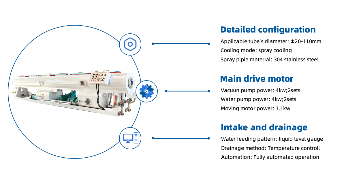 20-110 pipe vacuum calibration forming tank details