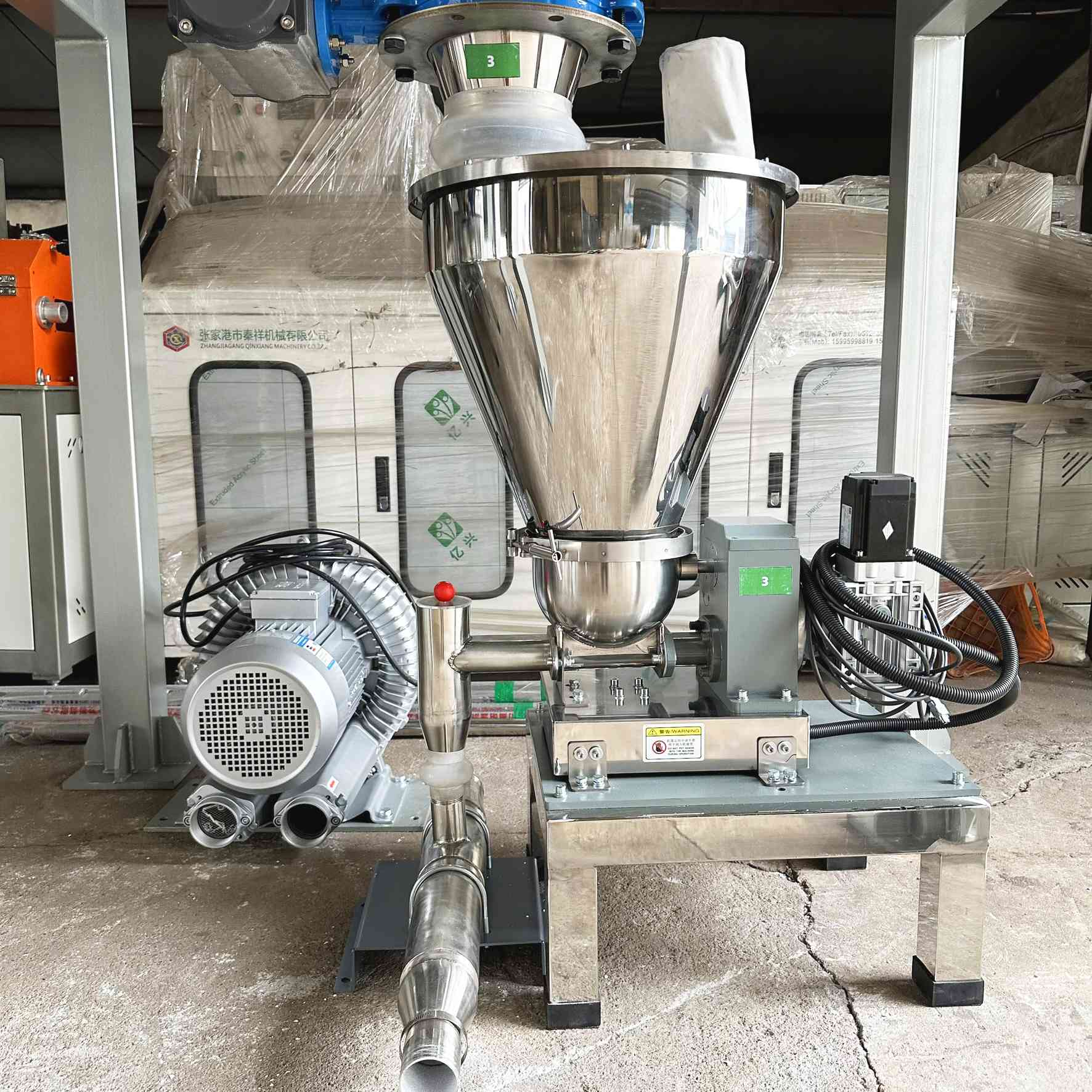 Bulk Bag Unloader vacuum feeding station