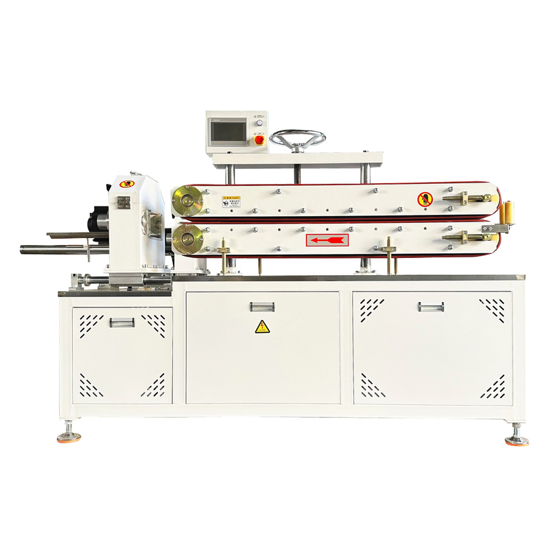 Plastic PP PE PETG Catheter Pipe Traction-cutting Machine Servo Belt Traction Knife Cutting Machine