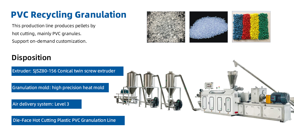 PVC Plastic Pellet Granulation Extrusion Granulators Production Line introduction