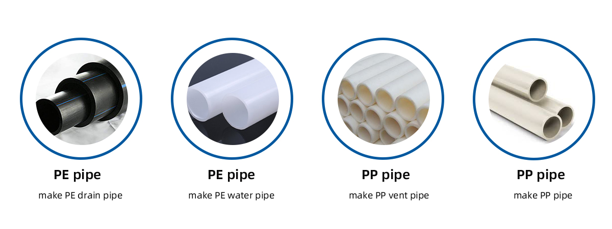 Plastic 315PE drainage water pipe extrusion line application