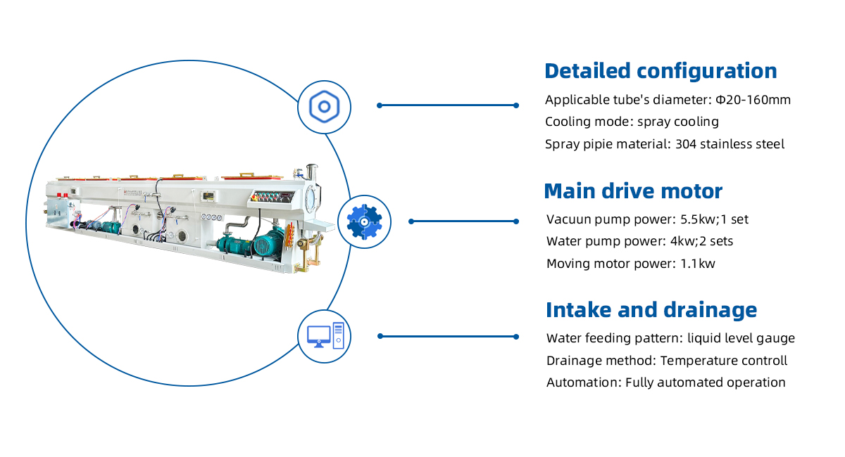 160 PVC pipe Vacuum Calibration Forming Cooling Tank details