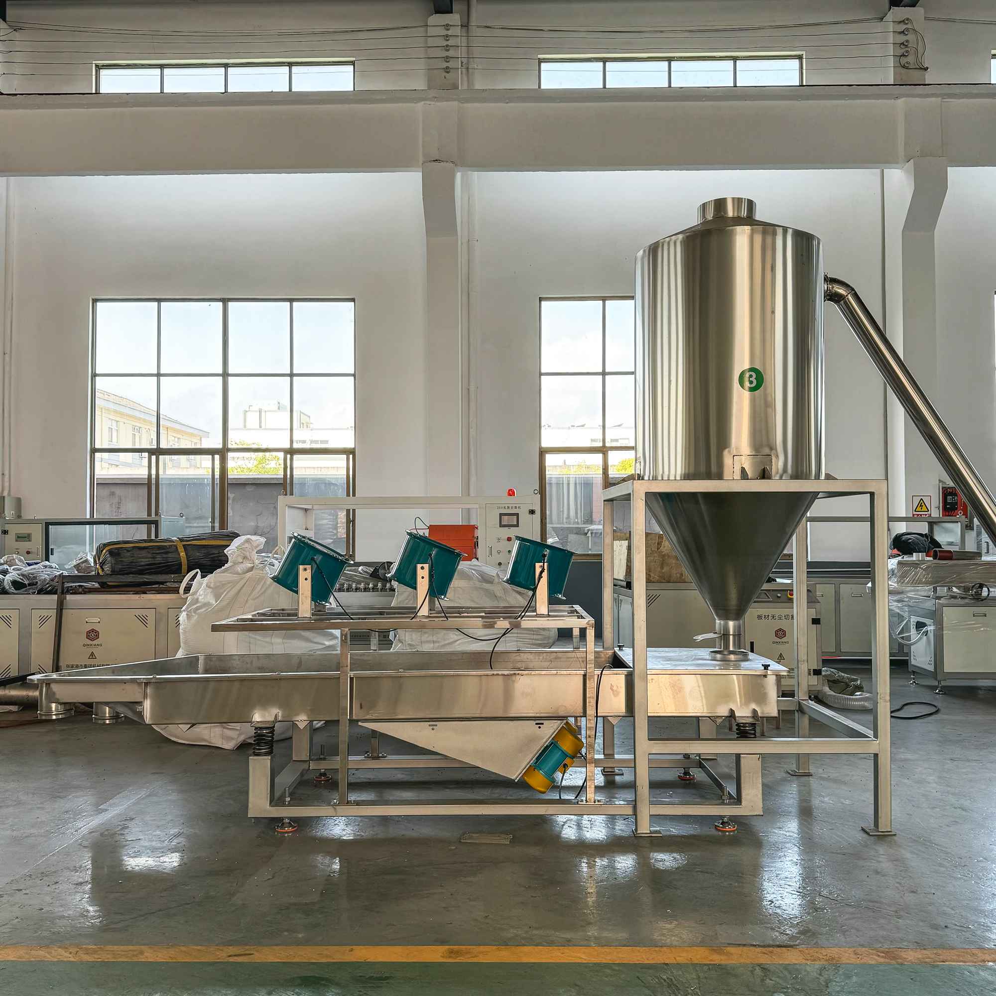 PVC Plastic Pellet Granulation Extrusion Granulators Production Line Vibration screening