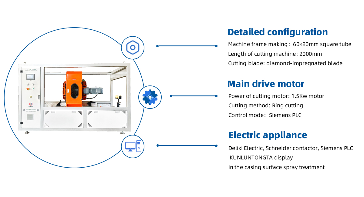 Plastic 315PE drainage water pipe extrusion line cutting machine details